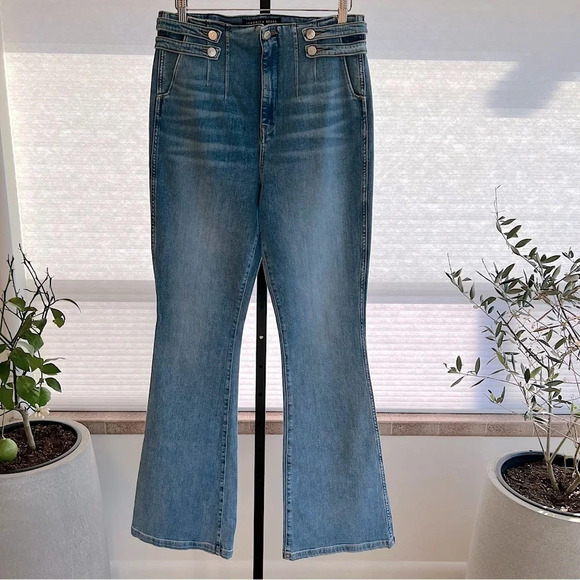 Veronica Beard Blue Flare Jeans - Picture 1 of 9